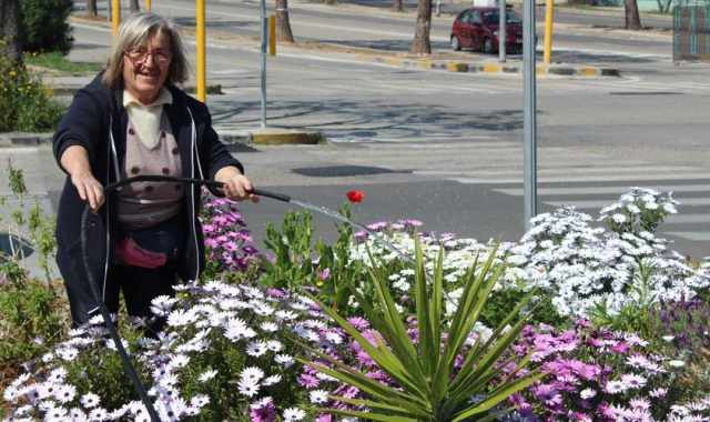 La storia di Maria Immacolata: da anni fa fiorire le aiuole sparse per le strade di Bari